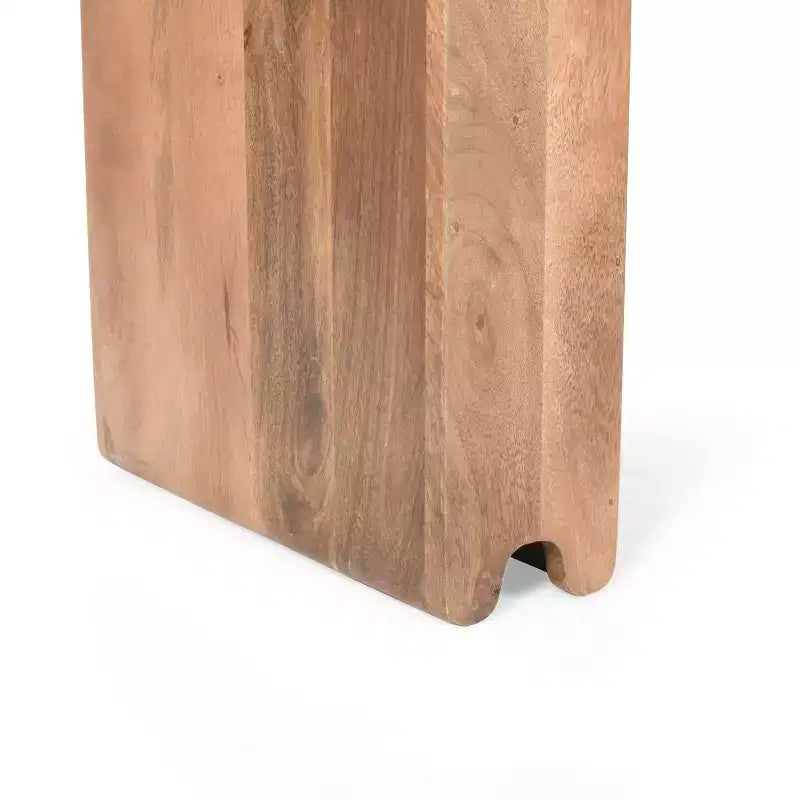 Consolle e tavolino da ingresso Whisen in legno di mango, stile rustico minimalista, con piano spesso