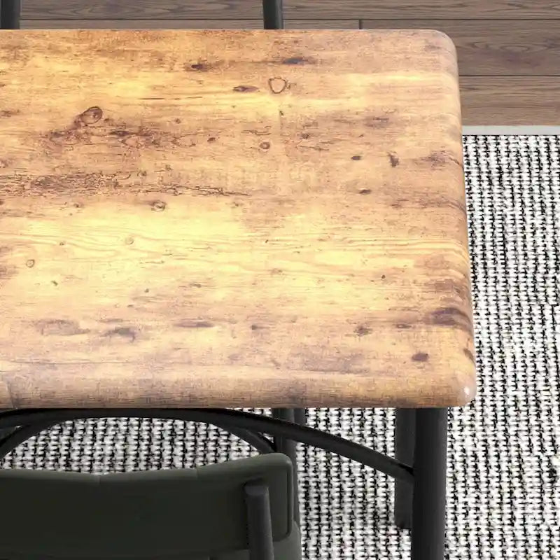 Keuken- en eettafelset voor 2 personen met gestoffeerde stoelen