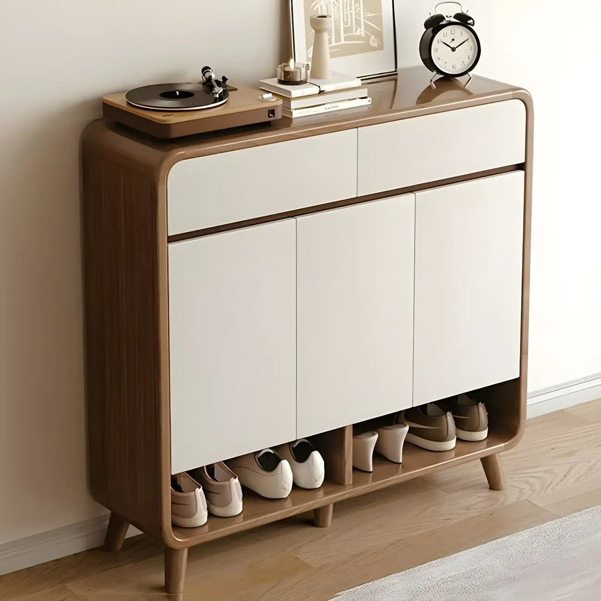 Meuble à chaussures moyen en bois moderne pour entrée