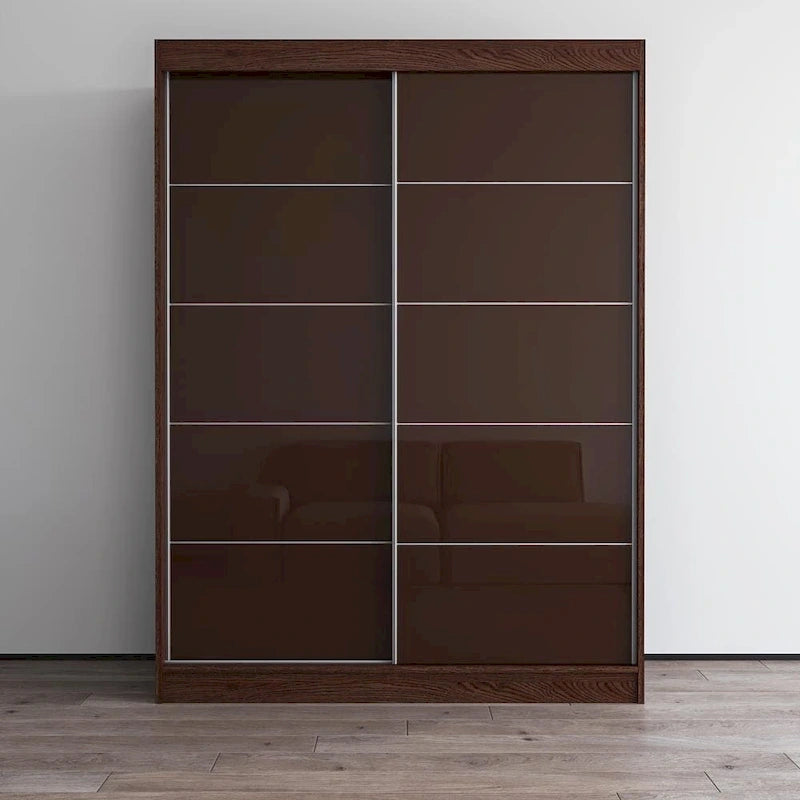 Armoire moderne à 2 portes à fini très brillant Aria