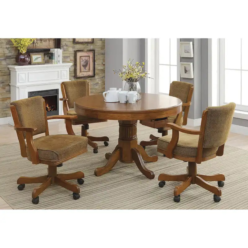 Tavolo da gioco color ambra Ghilardi con portabicchieri