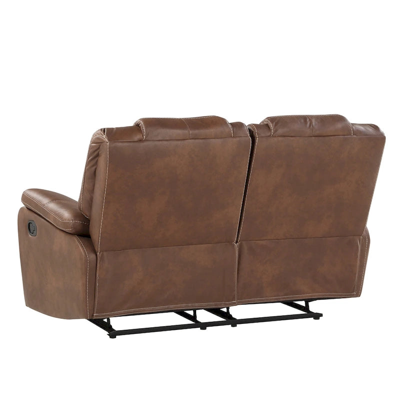 Steve Silver Kameryn handmatig verstelbare loveseat van imitatieleer