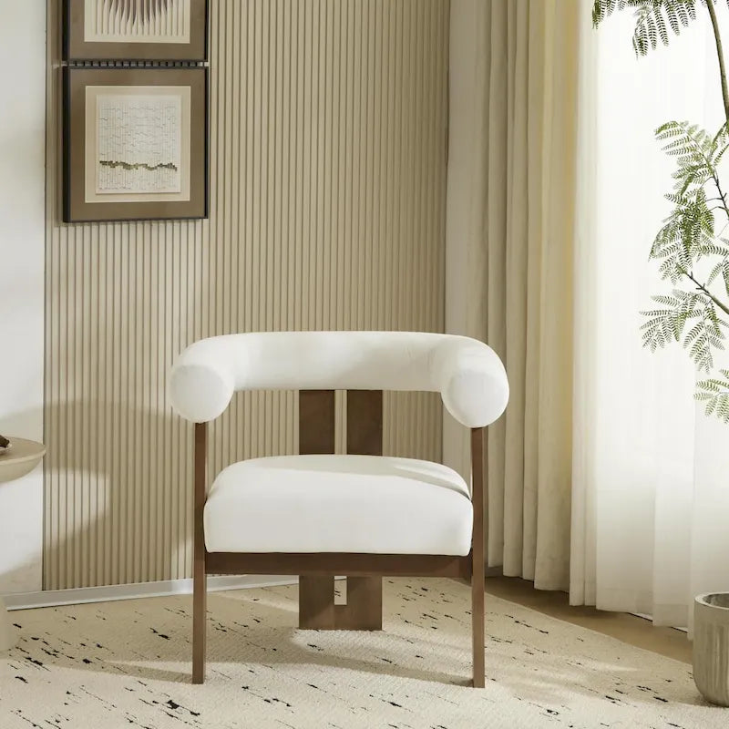 Poltrona d'accento moderna imbottita Gilbert con braccioli arrotondati di Christopher Knight Home
