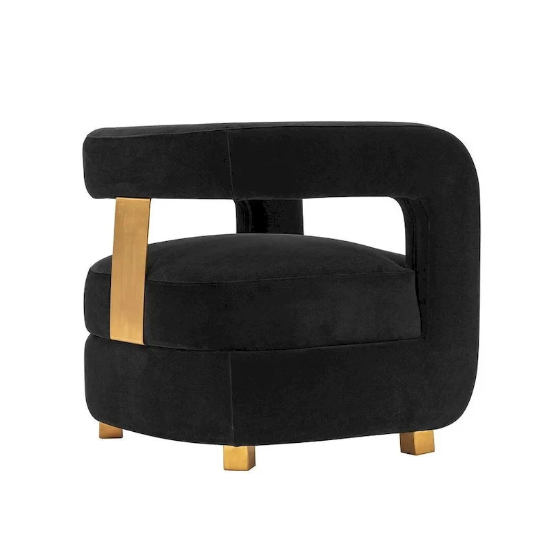 Manhattan Comfort Modern Amirah Velvet Accent Chair Set of 2