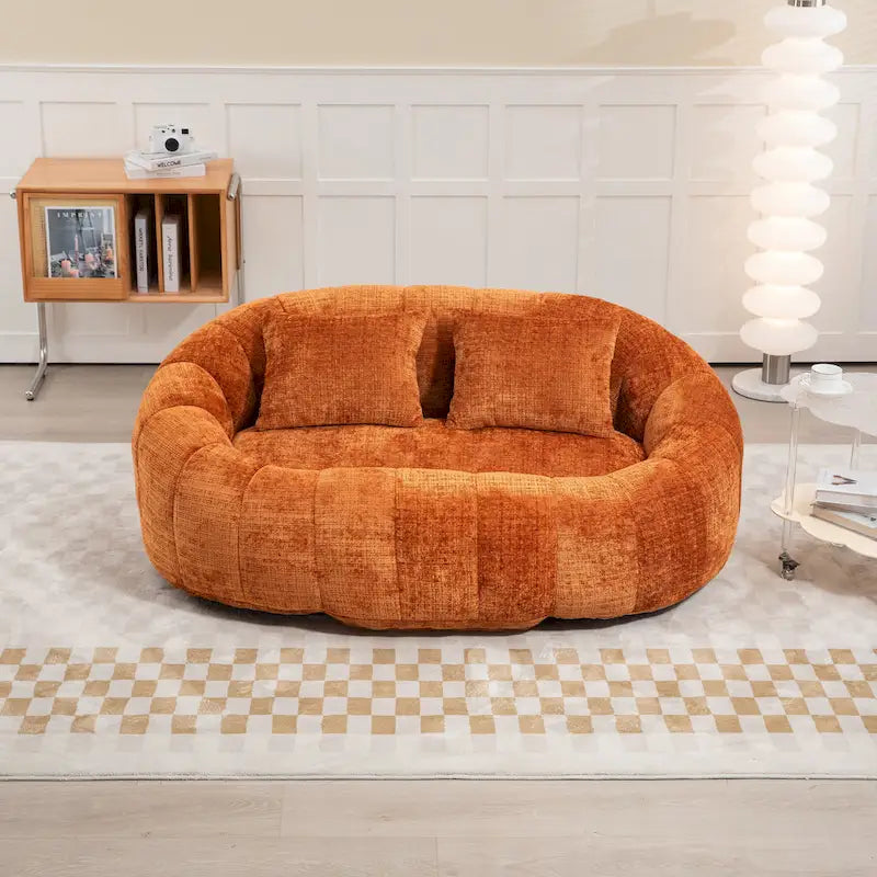 GDFStudio - Divano relax a 2 posti Laurel in ciniglia con schiuma ad alta densità e comfort extra