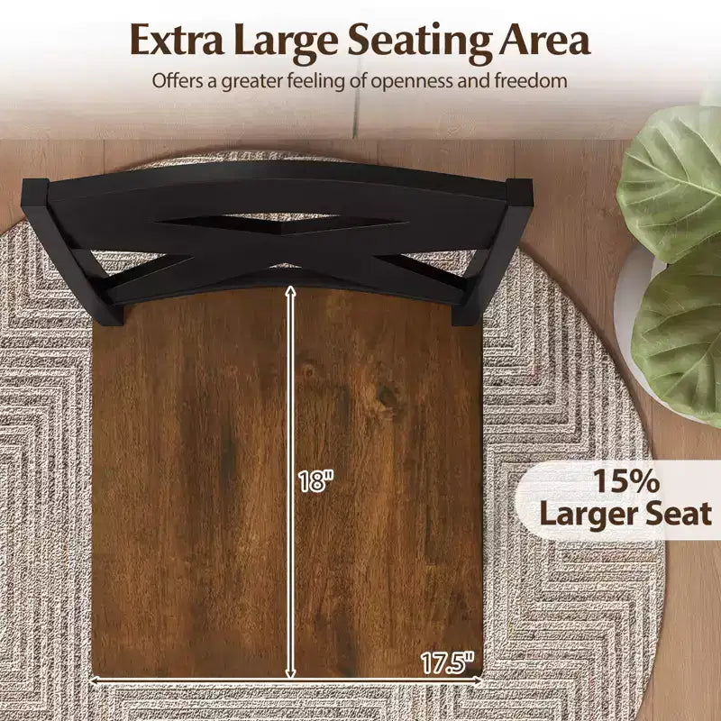 Ensemble de 4 tabourets de bar pivotants Costway 24, avec dossier, grande assise et repose-pieds, pour îlot de cuisine