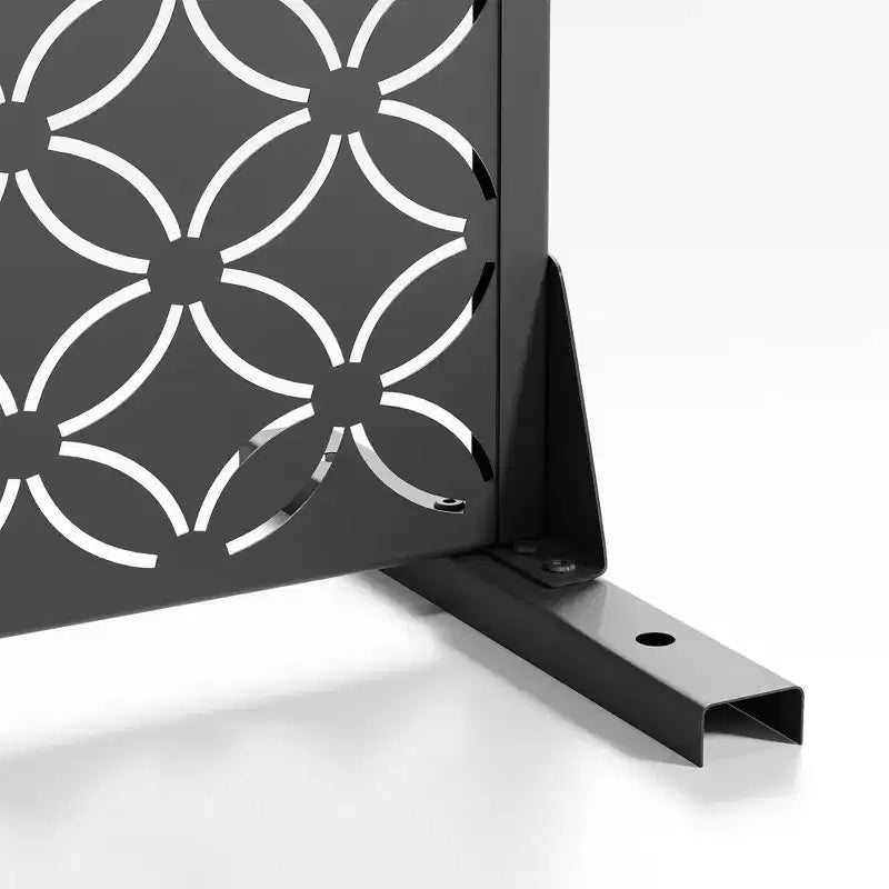MAYEERTY privacyscherm van gegalvaniseerd staal voor binnen en buiten, vrijstaand decoratief scherm voor balkon en tuin, 1 stuk