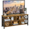 Yaheetech 65-Zoll-TV-Ständer im Industrial-Stil mit 5 TV-Stauraumschränken