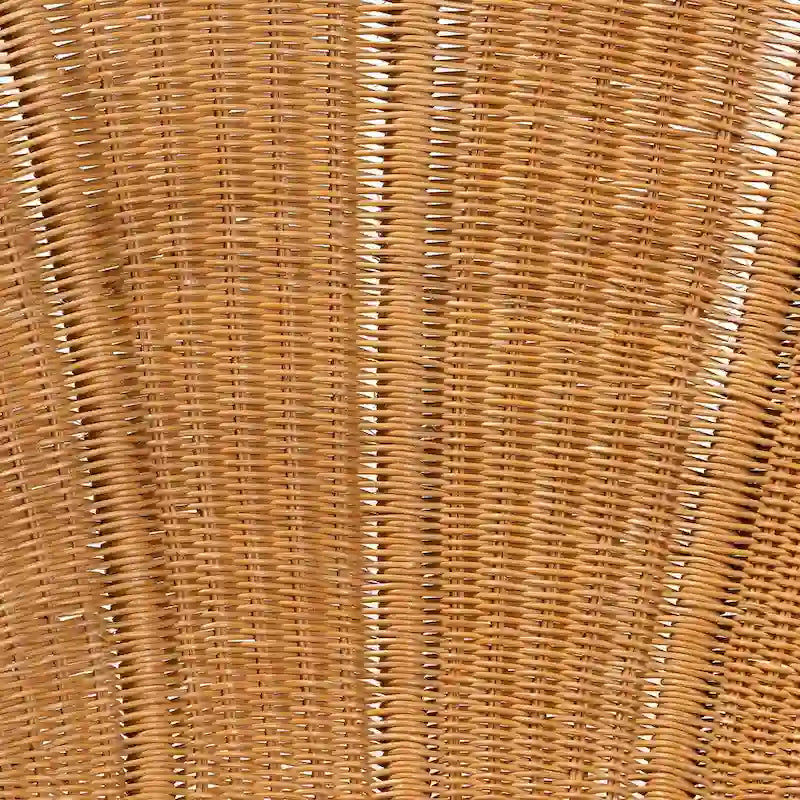 Fauteuil fleuri d’appoint en rotin miel, style bohème Blossom