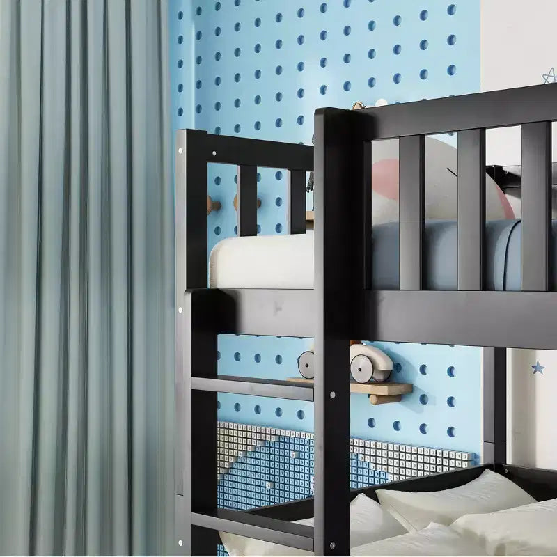 Letto a castello triplo per bambini, con tre letti singoli sovrapposti e separabili, scala e spondine, convertibile in 3 letti