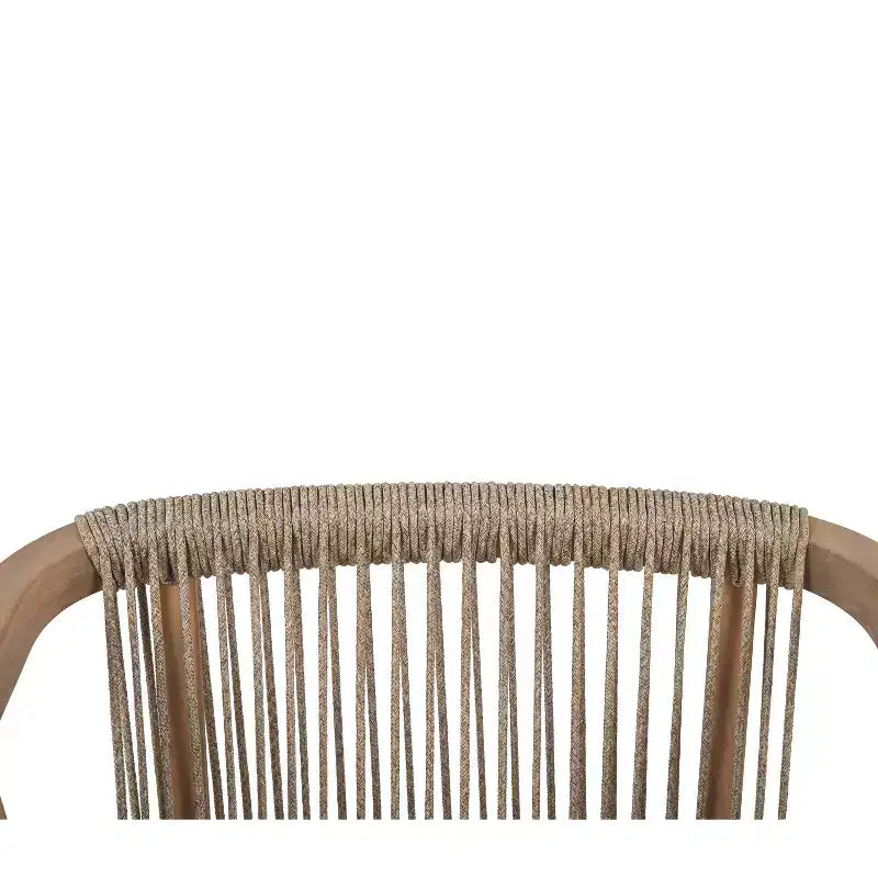 Christopher Knight Home Olcott 7-teiliges Garten-Esszimmer-Set aus Akazienholz mit ausziehbarem Tisch und geflochtenen Seil-Armlehnstühlen