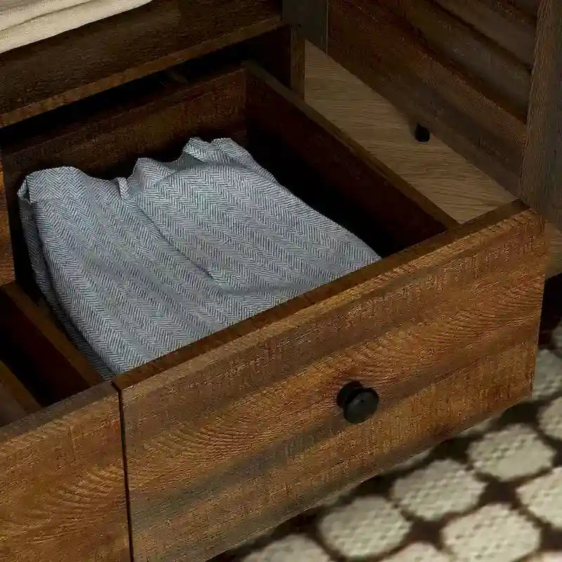Kleiderschrank für Schlafzimmer mit Kleiderstange und Schublade