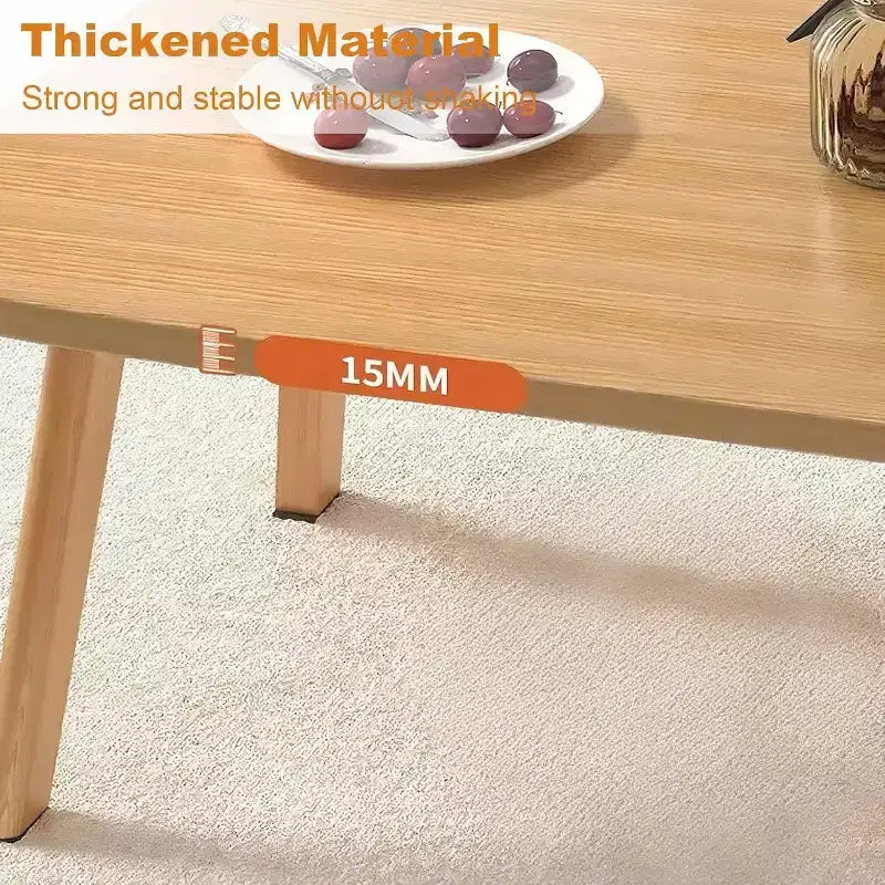 Tavolino da caffè pieghevole in legno da 39.9, tavolino pieghevole per laptop per piccoli spazi, tavolino basso per studiare seduti sul pavimento, per camera da letto, ufficio e appartamento