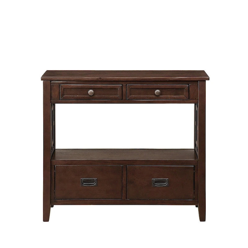 Consoletafel met 4 lades en opbergplank