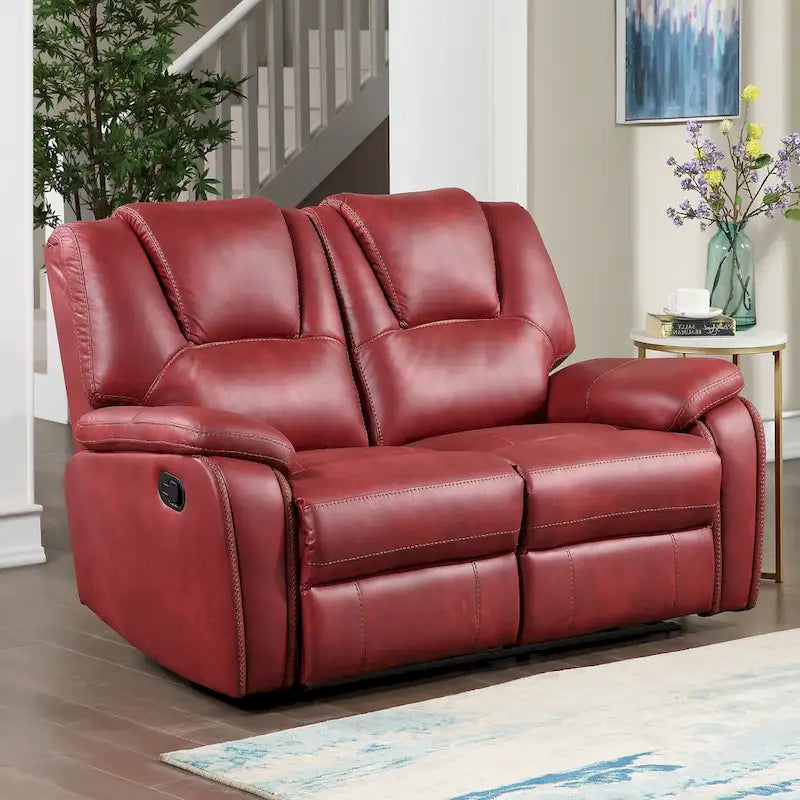 Steve Silver Kameryn handmatig verstelbare loveseat van imitatieleer