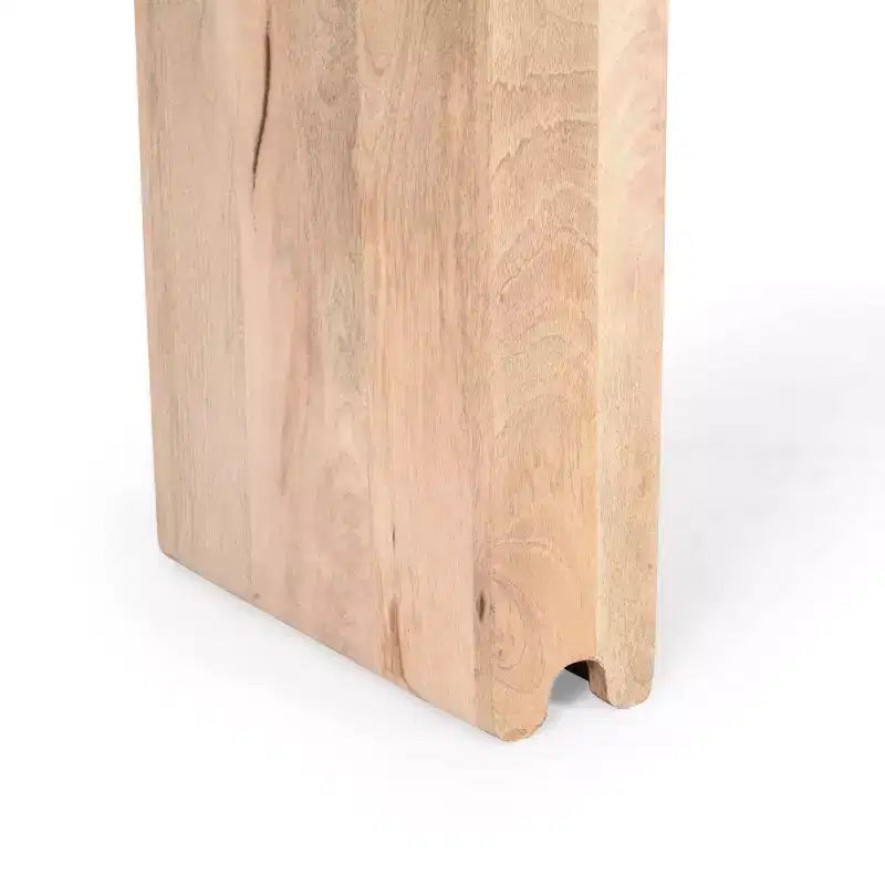 Consolle e tavolino da ingresso Whisen in legno di mango, stile rustico minimalista, con piano spesso