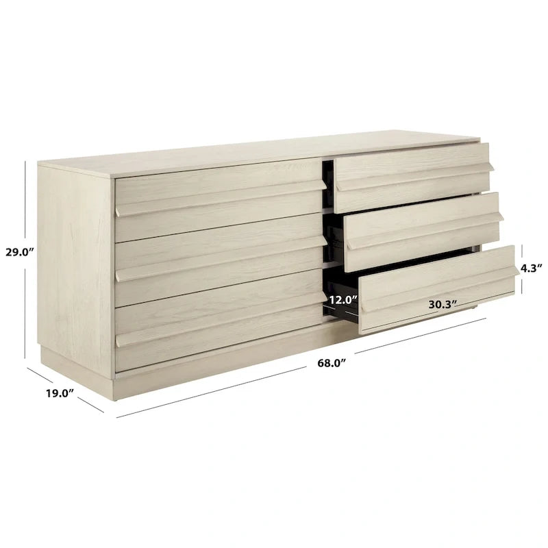 SAFAVIEH Couture Milada Holzkommode mit 6 Schubladen