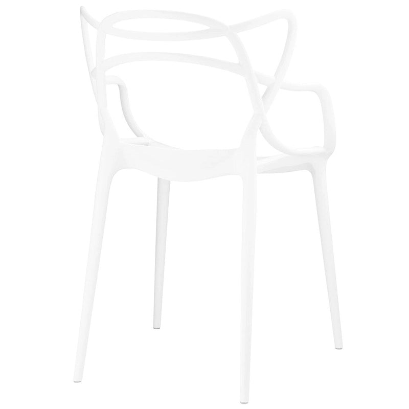 4er-Set Stühle aus geflochtenem Kunststoff