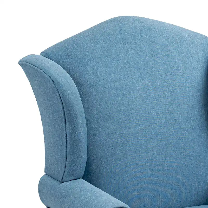 Set di 2 poltrone tradizionali con schienale ad ali, imbottite