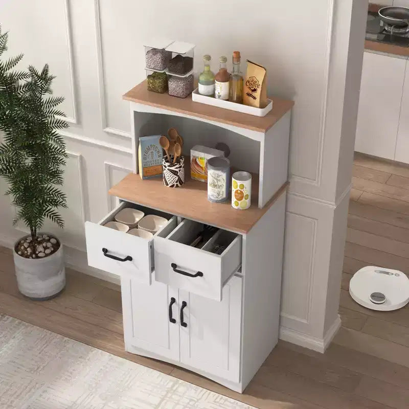 sumyeg Küchenschrank aus Holz mit Schublade und Mikrowellenablage