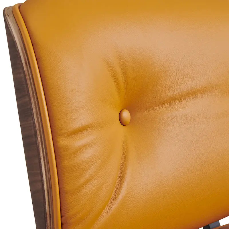 Poltrona reclinabile in pelle, stile moderno di metà secolo