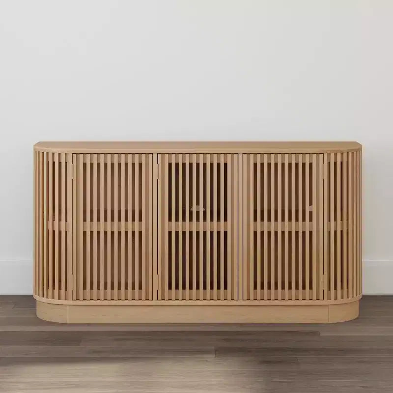 Plank+Beam Contour dressoir van massief hout met 3 deuren, tv-meubel van 59 voor de woonkamer