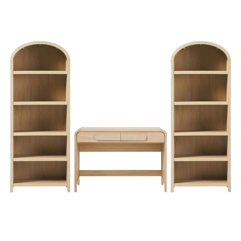 Set Middlebrook da 3 pezzi: scrivania con 2 librerie aperte