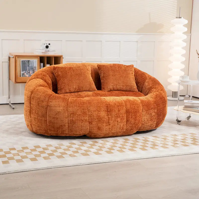 GDFStudio - Divano relax a 2 posti Laurel in ciniglia con schiuma ad alta densità e comfort extra