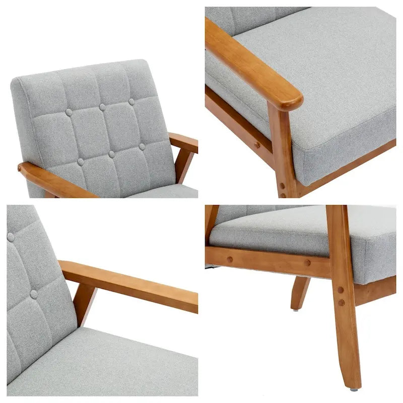 Set van 2 accentstoelen met bijzettafel, fauteuils voor woonkamer, slaapkamer of kantoor - 30.71H*25.39W *27.95D