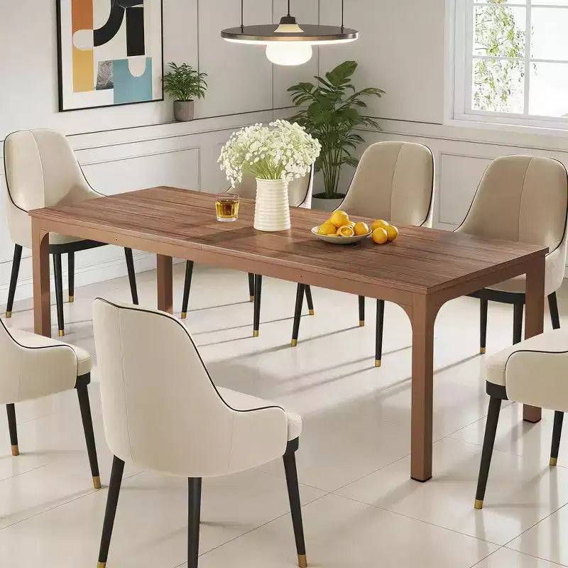 Tavolo da cucina lungo per 6-8 persone, tavolo da pranzo rettangolare