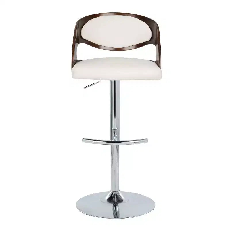 2er-Set Pino Mid - verstellbarer Barhocker im Mid-Century-Modern-Stil mit Drehfunktion - Lumisource