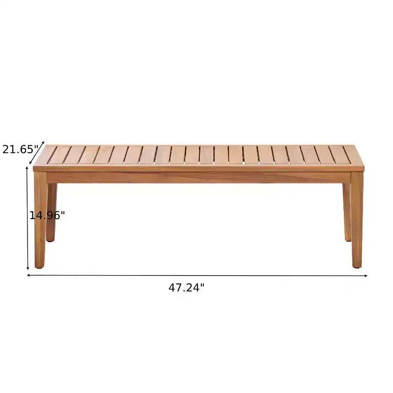 Ensemble de salon de jardin 4/5 pièces en bois d’acacia ModernLuxe, salon d’extérieur avec table basse pour porche/jardin/balcon