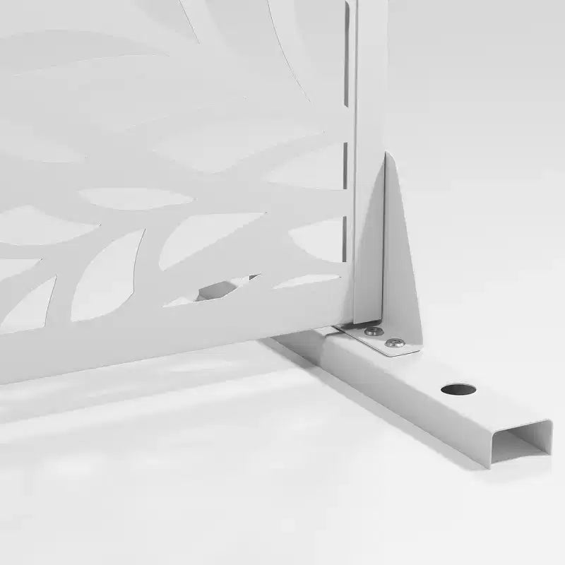 MAYEERTY privacyscherm van gegalvaniseerd staal voor binnen en buiten, vrijstaand decoratief scherm voor balkon en tuin, 1 stuk