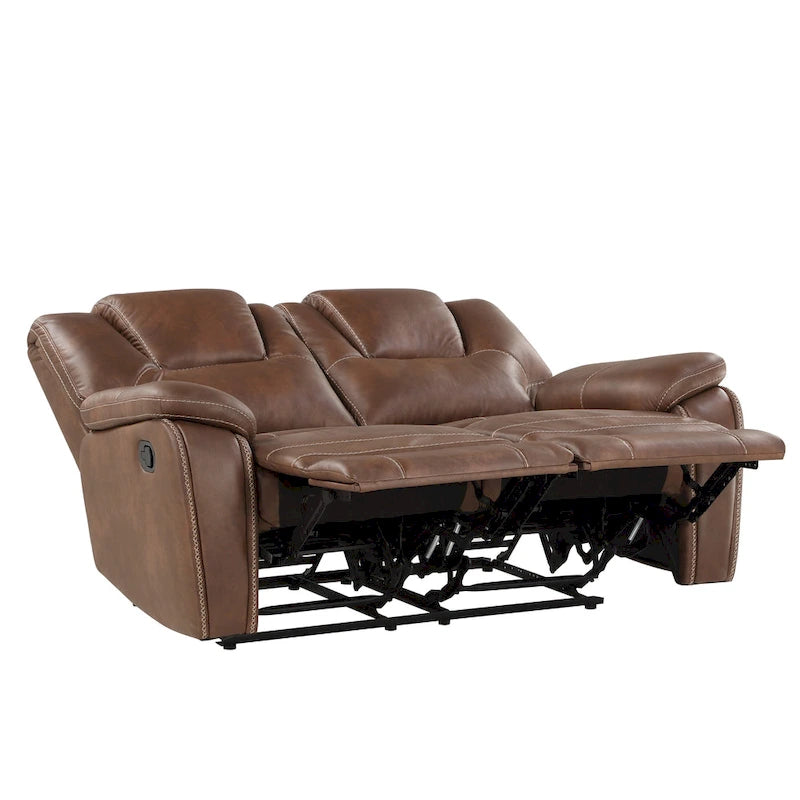 Steve Silver Kameryn handmatig verstelbare loveseat van imitatieleer