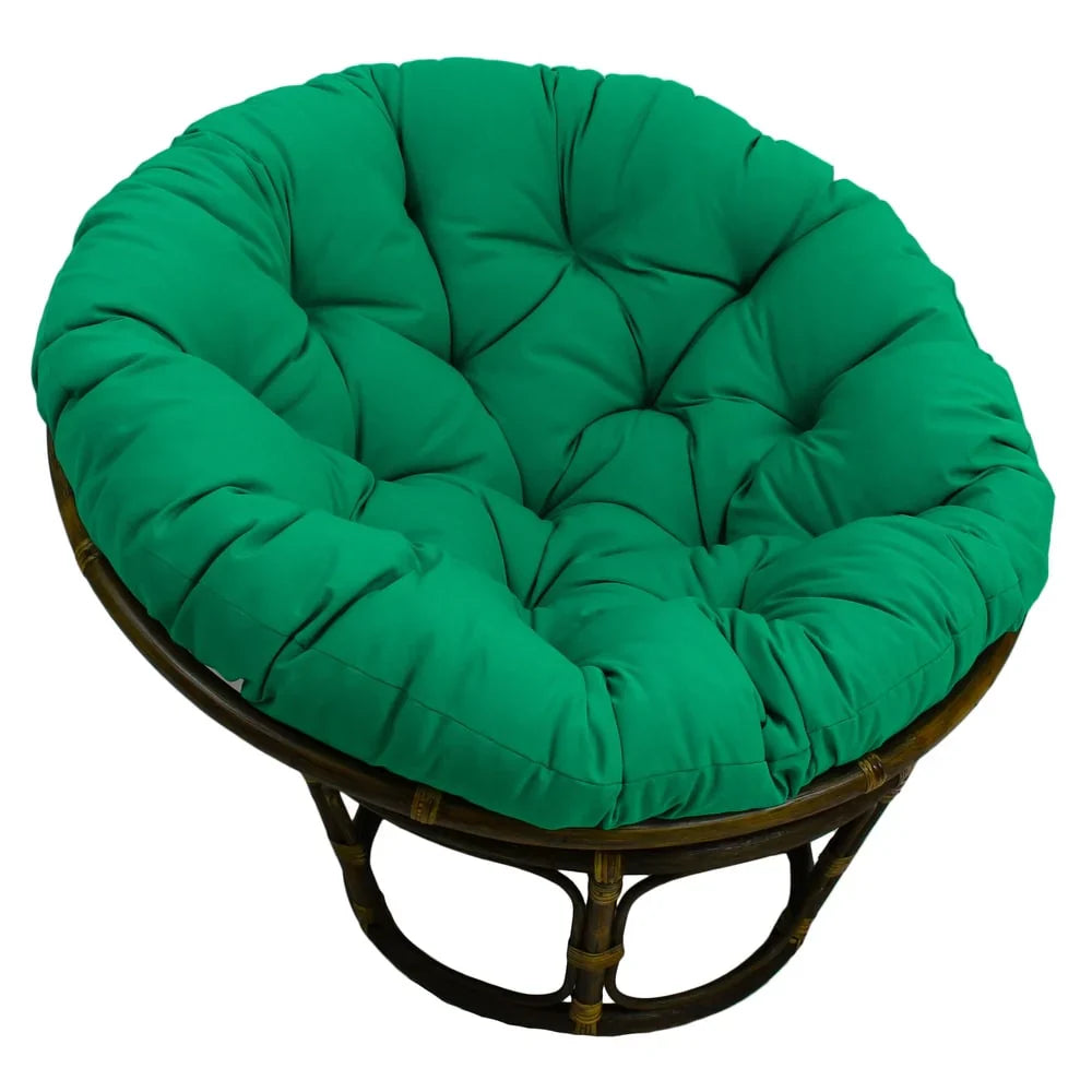 Fauteuil papasan Bali en rotin de 42 pouces avec coussin en sergé
