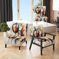 Designart Colorful Mid Century Abstract Fusion I Upholstered Mid-century Accent Chair and Mid-Century Modern Arm Chair