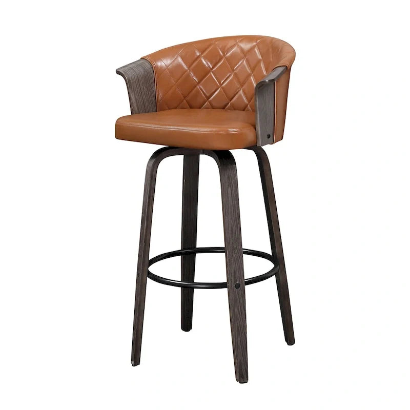 Art Leon drehbare Tresenhocker im Mid-Century-Modern-Stil (2er-Set)