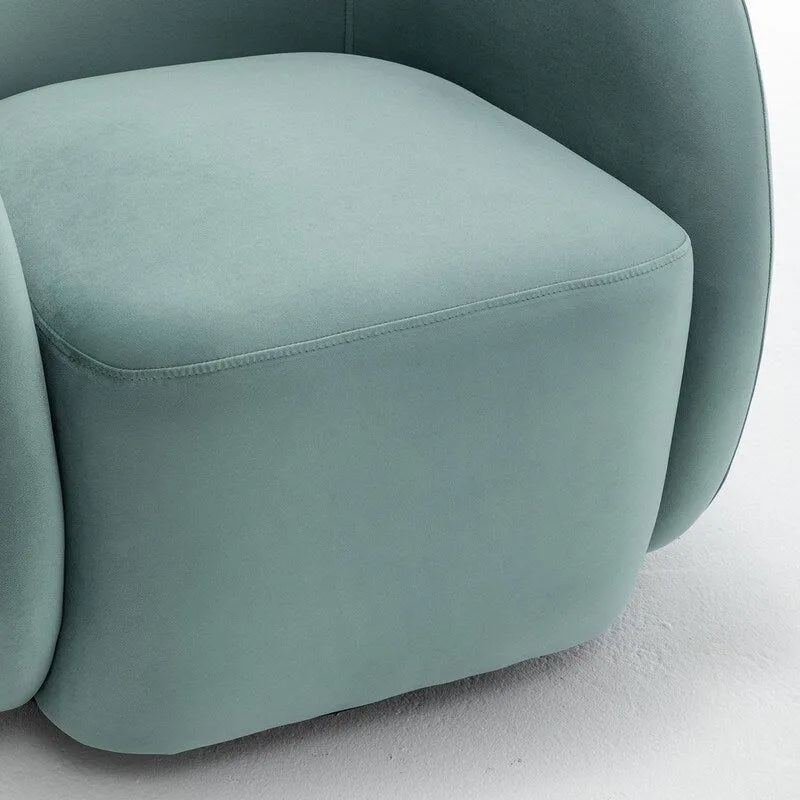 Moderne draaibare fauteuil met kuipvormige zitting