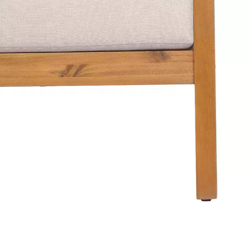 Ensemble de salon de jardin 4/5 pièces en bois d’acacia ModernLuxe, salon d’extérieur avec table basse pour porche/jardin/balcon