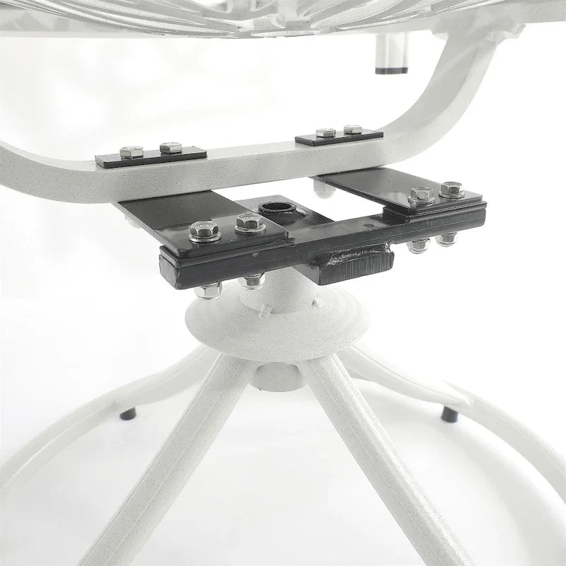 Ensemble de salle à manger de patio en aluminium moulé, 5 pièces, avec 4 chaises pivotantes