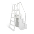 Blue Wave Easy Pool Step With Outside Ladder for Above Ground Pools - 32.5 in. W x 56 in. D x 81 in. H