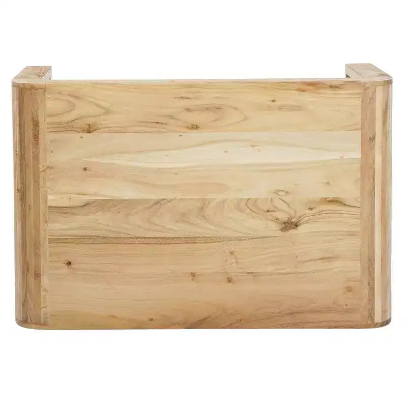 Couchtisch „Royal Hampton“ aus handgefertigtem, naturbelassenem Akazienholz mit rechteckiger, geschwungener Wasserfallkante, 36 Zoll