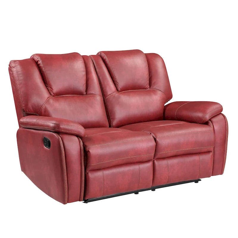 Steve Silver Kameryn handmatig verstelbare loveseat van imitatieleer