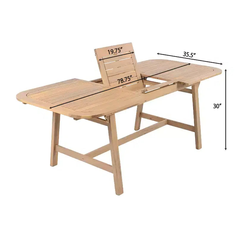 Christopher Knight Home Olcott 7-teiliges Garten-Esszimmer-Set aus Akazienholz mit ausziehbarem Tisch und geflochtenen Seil-Armlehnstühlen