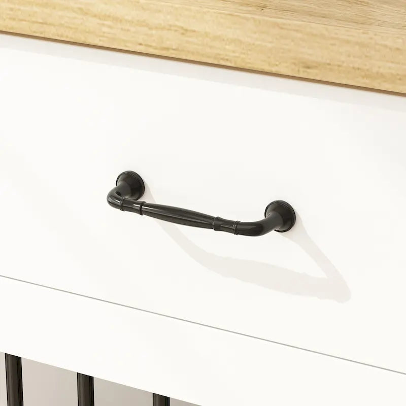 Moderne grote hondenbench met opberglades - elegante espressokleurige afwerking
