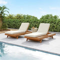 Christopher Knight Home- Michael Outdoor-Chaiselongue-Set aus Akazienholz, 2-teilig