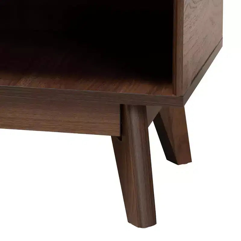 Schuhschrank Delaire im Mid-Century-Modern-Stil, Nussbaumholzoptik