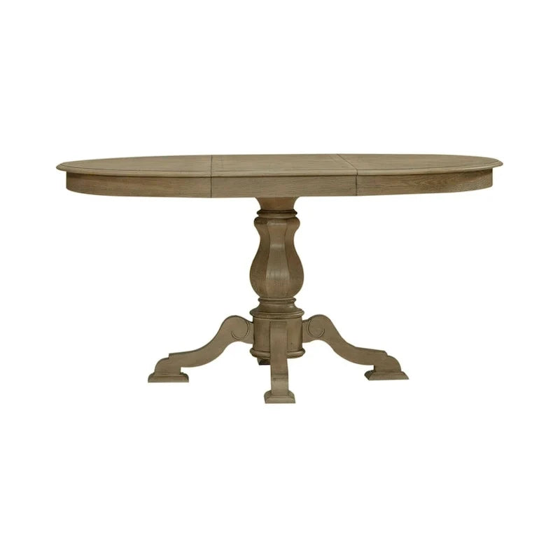 Ronde eettafel met voet in Magnolia Manor-stijl en uitschuifbare bladen - 2 afwerkingen