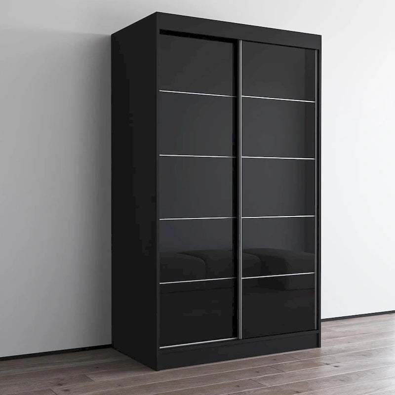 Armoire moderne à 2 portes à fini très brillant Aria