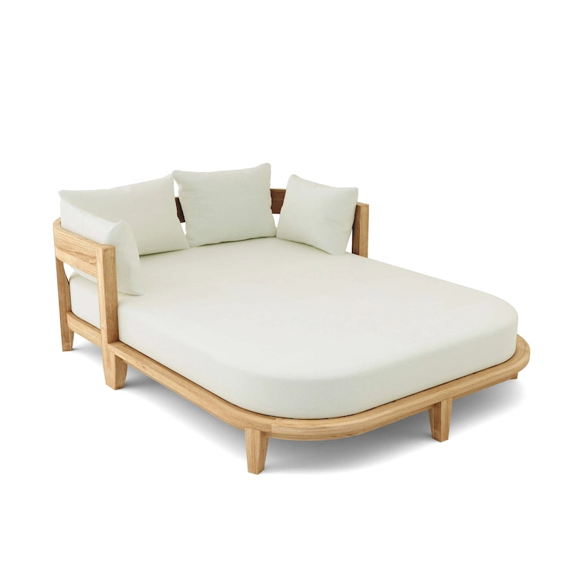 Coronado Outdoor-Tagesbett aus Teakholz mit Sunbrella-Kissen